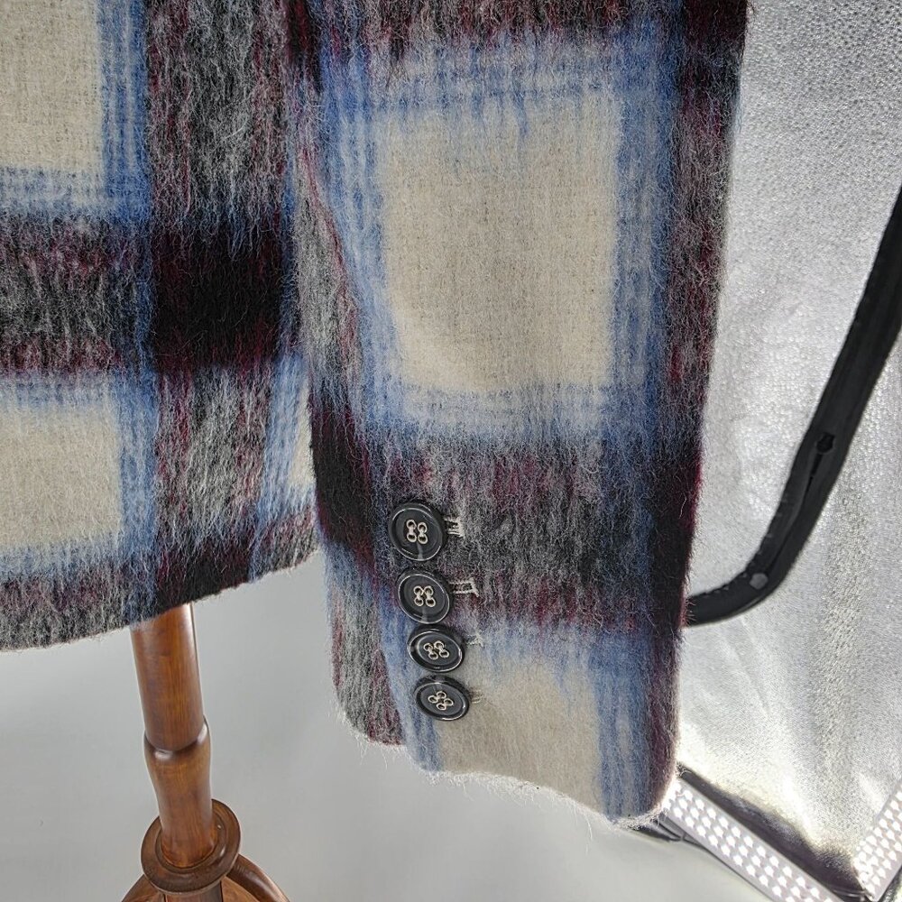 Central Park West Womens Plaid Wool Blazer Jacket Size S - Picture 11 of 15